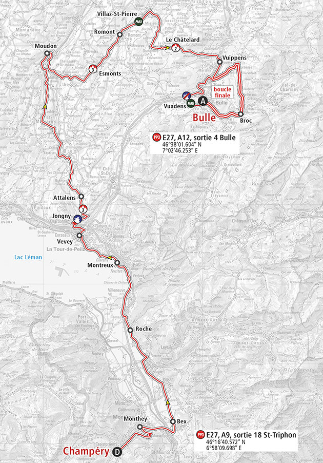 Romandie Tour stage 2 map